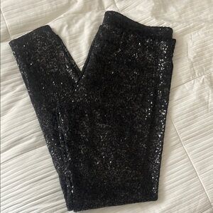 PINK Victoria's Secret Black Sequin Leggings